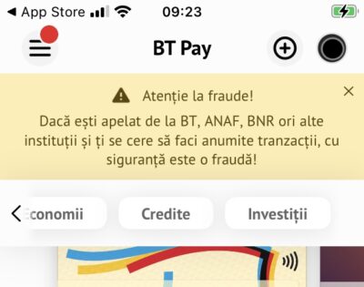 fraude apel telefon bt anaf bnr